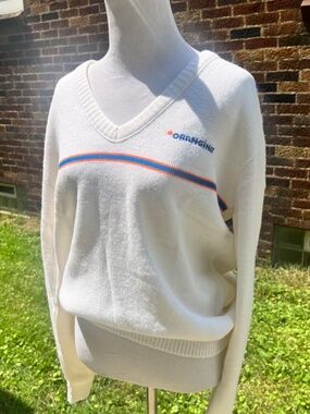 VTG 1970s Orangina v-neck sweater